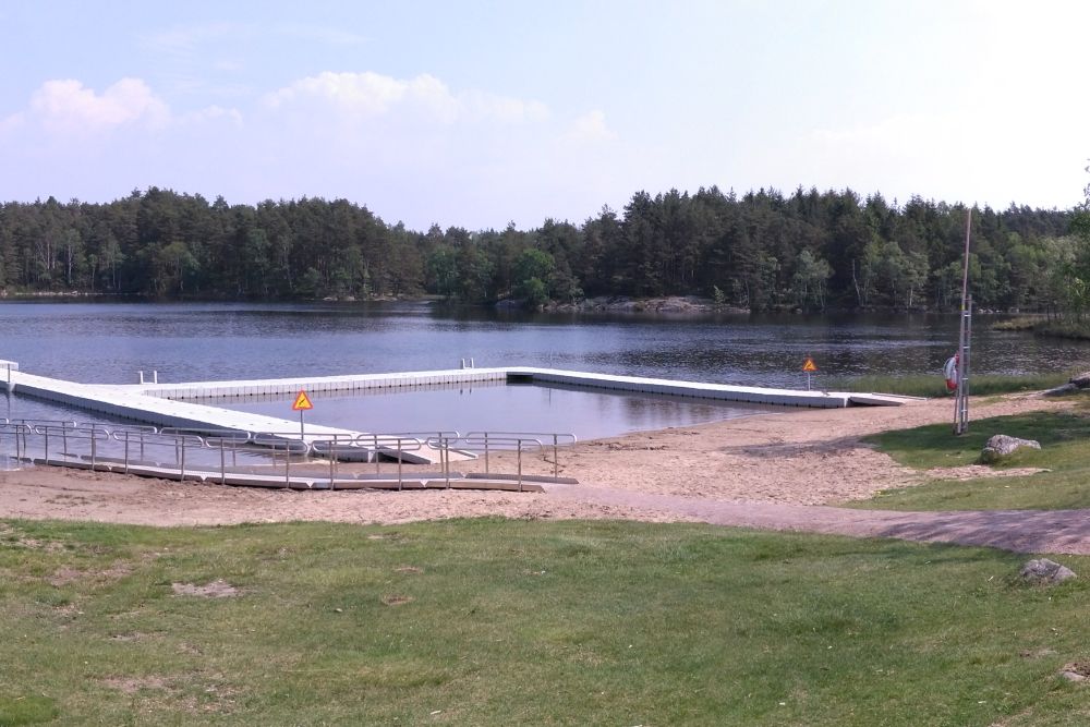 Södra barnsjöns badplats i Lindome